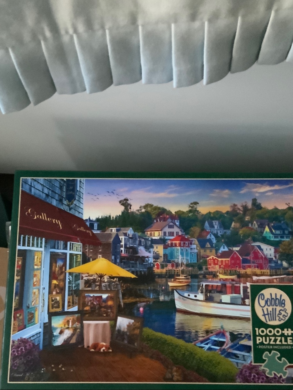 Cobble Hill Harbor Village 1000-Piece Puzzle Wall Art - Blue/Green